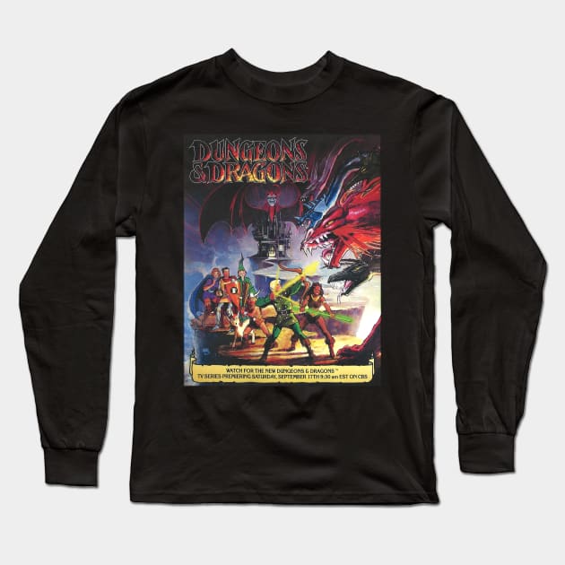 Dungeons and Dragons Long Sleeve T-Shirt by The Basement Podcast